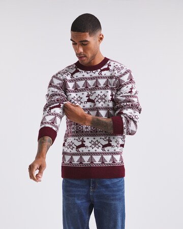 Red Reindeer Fairisle Jumper