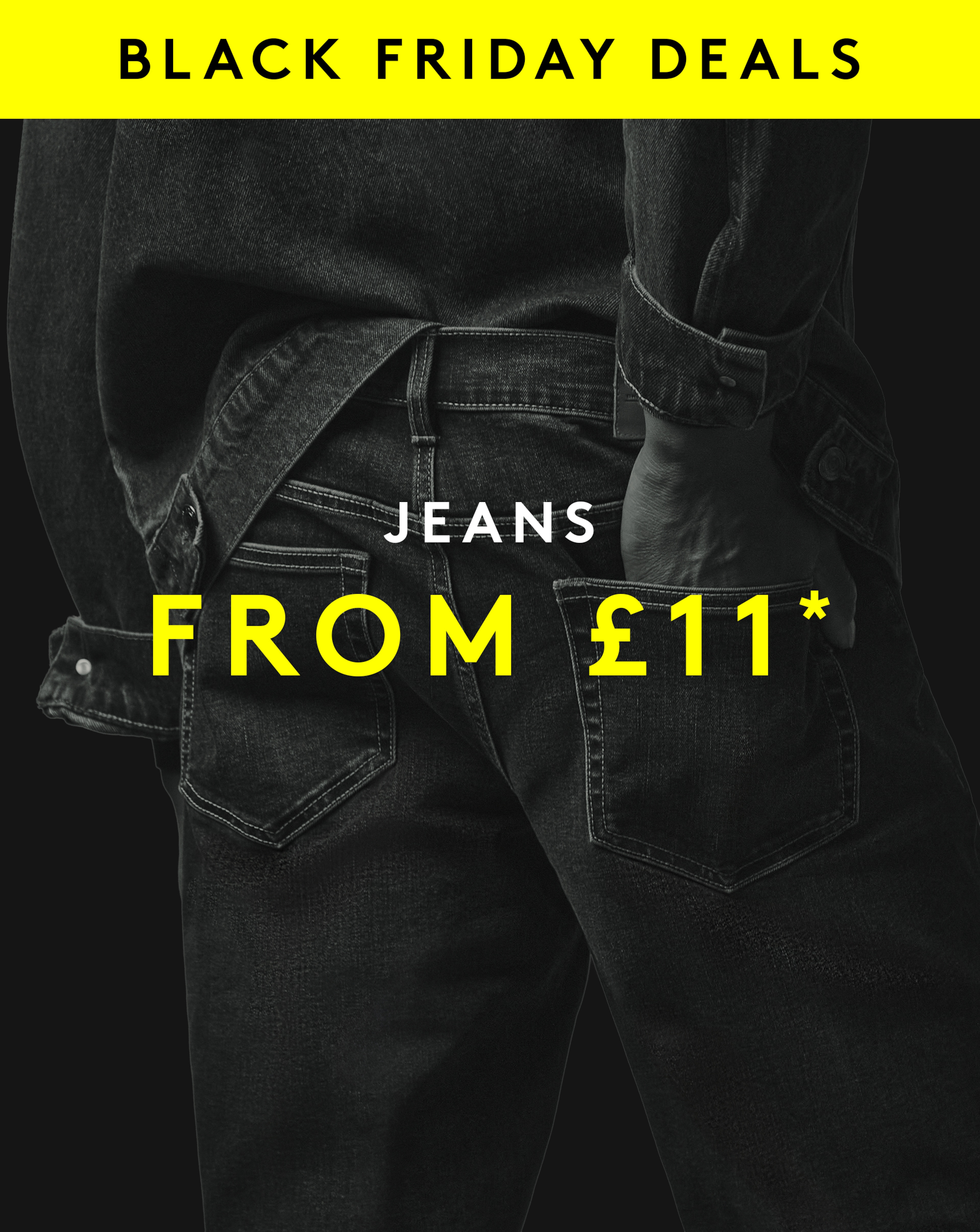 Black Friday Deals. Jeans from £11. Model wears Levi's 501 Original Straight Fit Jean - Medium Indigo