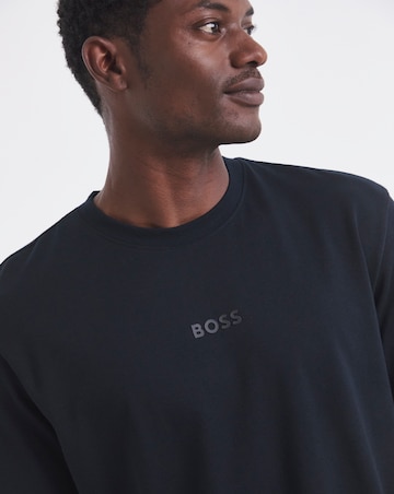 BOSS Short Sleeve Oversized Centre Logo T-Shirt - Navy