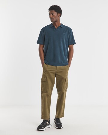BOSS Short Sleeve Towelling Polo - Dark Blue