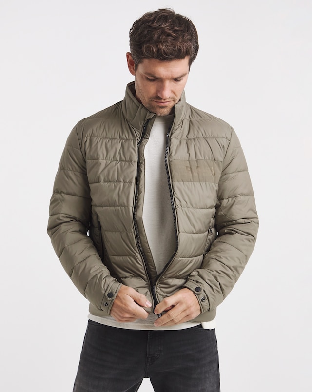 BOSS Logo Padded Jacket - Brown