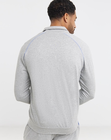 BOSS Mix And Match Zip Lounge Sweat - Grey Marl