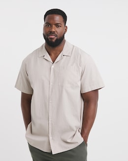 Jack &amp; Jones Cody Poplin Resort Shirt - Natural