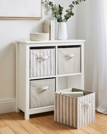 Striped Set of 4 Storage Cubes