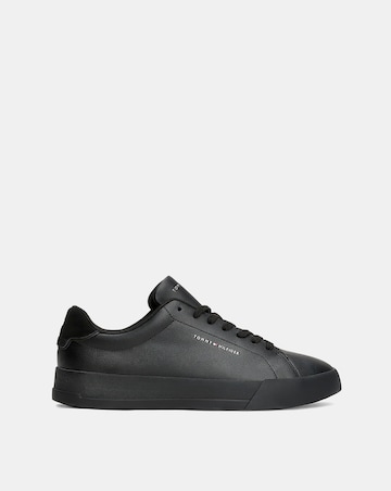 Tommy Hilfiger Court Leather Trainer - Black