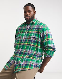 Polo Ralph Lauren Green Checked Brushed Flannel Shirt