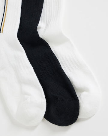 BOSS 3 Pack Sports Sock - Black/White