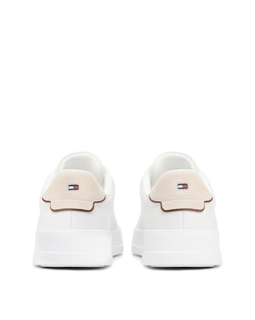 Tommy Hilfiger Court Leather Trainer - Ecru/Beige