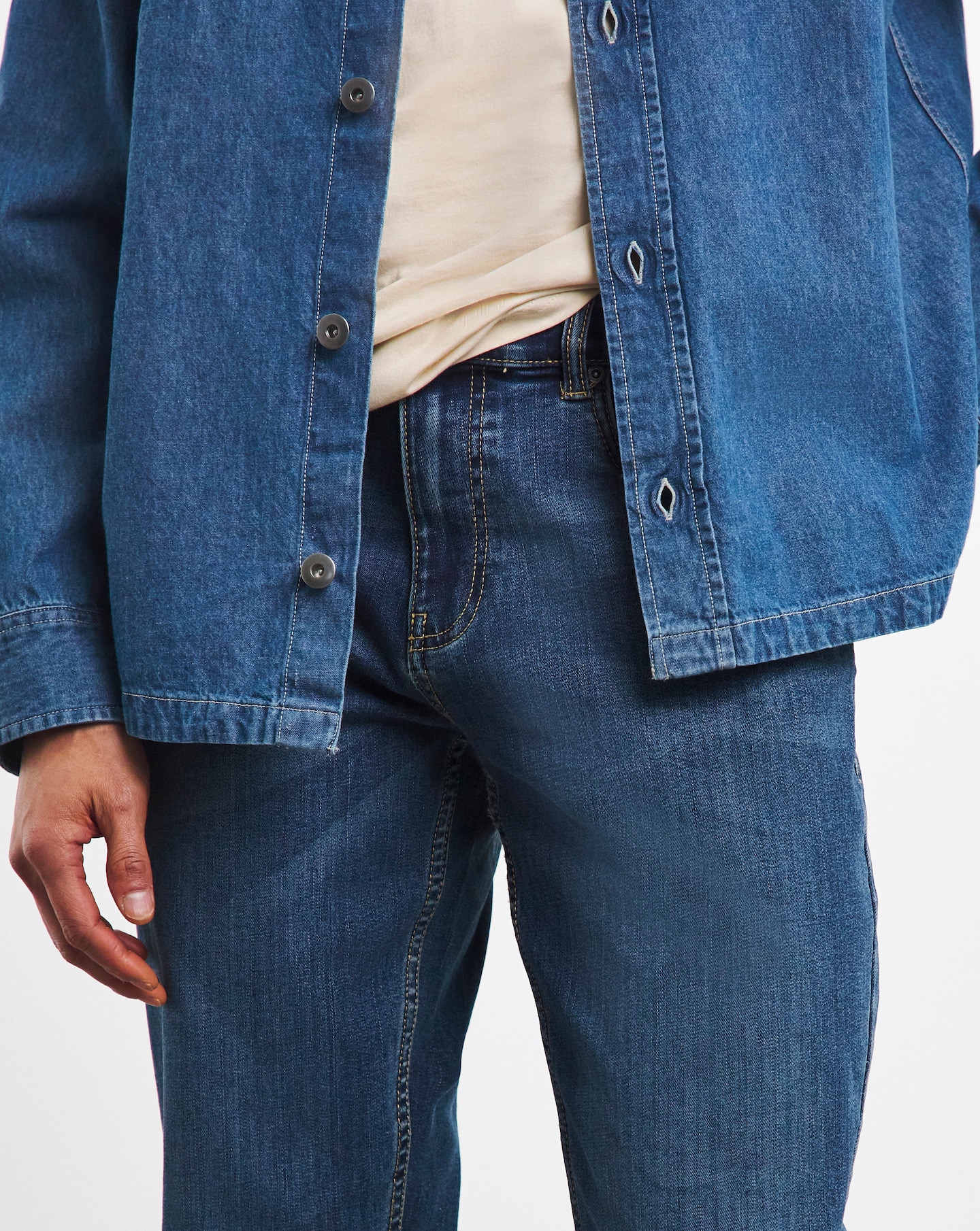 Stonewash Loose Fit Stretch Jeans Jacamo