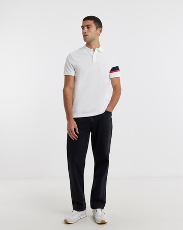 Tommy Hilfiger Short Sleeve Tape Polo - White