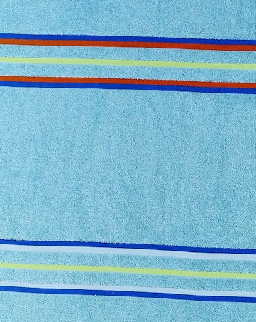 Catherine Lansfield Cotton Rainbow Beach Towel Pair - Light & Dark Blue