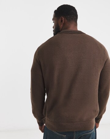 Polo Ralph Lauren 1/4 Zip Jumper - Brown Heather