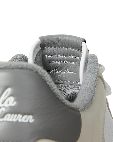 Polo Ralph Lauren Masters Court Leather Trainer - White/Grey