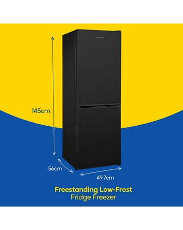 Indesit IB55532BUK Combi Fridge Freezer Black + Install