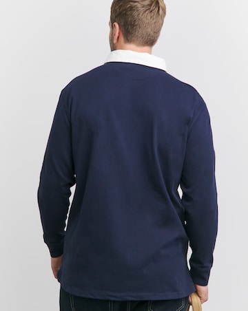 Polo Ralph Lauren Navy Contrast Collar Rugby Shirt