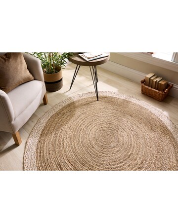 Jute Border Circle Rug