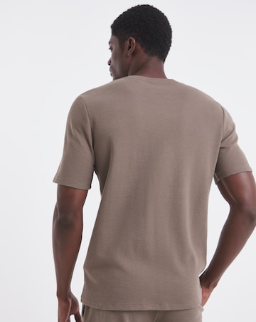 BOSS Short Sleeve Waffle Lounge T-Shirt - Brown