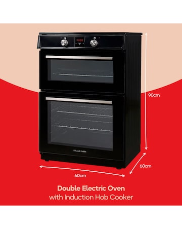 Russell Hobbs RH60EDOIH6011B Double Electric Cooker Induction Hob Black Install