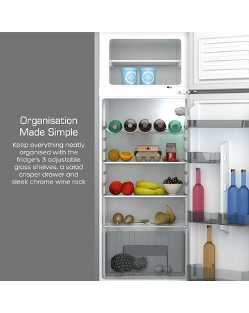 Swan SR11010GRNE Retro 30/70 Top Mounted Fridge Freezer - Grey