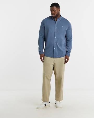 Polo Ralph Lauren Long Sleeve Stretch Mesh Shirt - Royal Blue