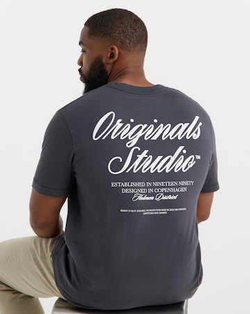 Jack & Jones Norrebro Back Graphic T-Shrt - Grey