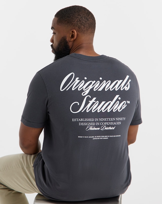 Jack & Jones Norrebro Back Graphic T-Shirt - Grey