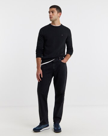 Tommy Hilfiger Cotton Cashmere Crew Neck Jumper - Black