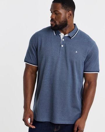 Jack & Jones Paulos Tipped Polo - Dark Blue