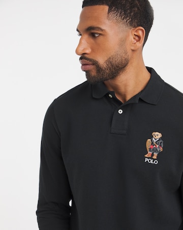 Polo Ralph Lauren Long Sleeve Christmas Bear Polo - Black
