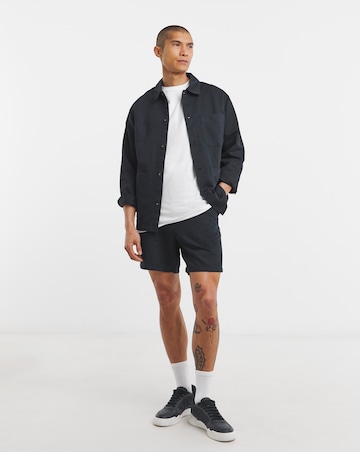 Lyle & Scott Linen Blend Overshirt - Navy