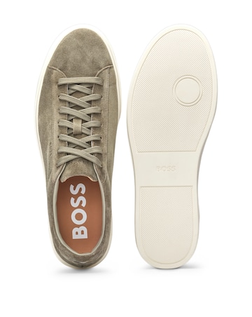 BOSS Kieran Suede Trainer - Khaki