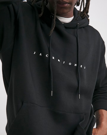 Jack & Jones Star Logo Hoodie - Black