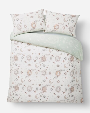 Summer Celestial Cotton Blend Reversible Duvet Cover Set