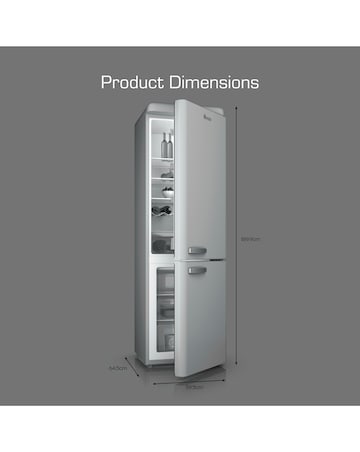 Swan SR11020GRNE Retro 60/40 Fridge Freezer - Grey