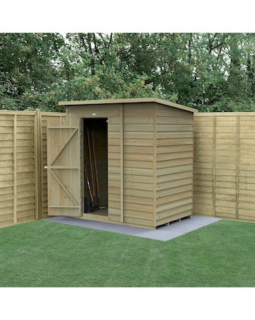 4LIFE Pent Shed 6x4 - Single Door - No Windows (Home Delivery)