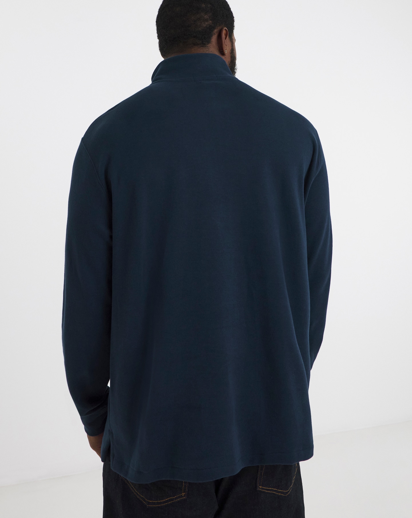 Polo Ralph Lauren Estate Rib 1/4 Zip Pullover - Navy | Jacamo
