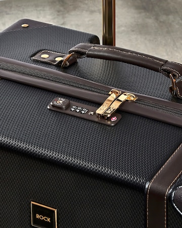 Rock Vintage 3pc Suitcase Set - Black