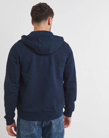 Lacoste Blue Full Zip Colourblock Hoodie