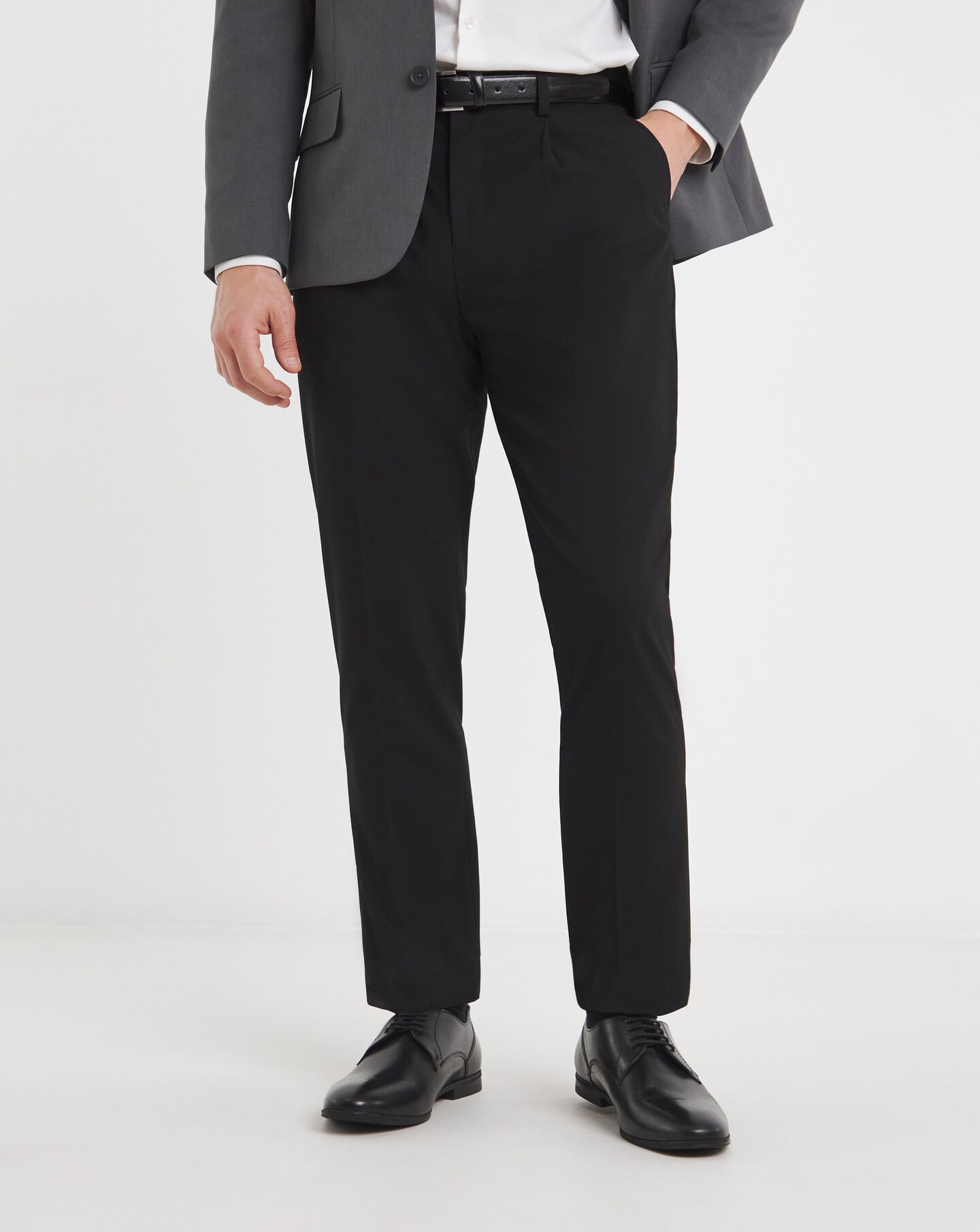Regular Fit Pleat Stretch Formal Trouser