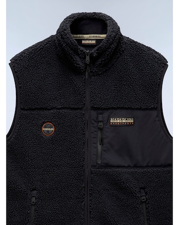 Napapijri Yupik Black Gilet Fleece - Black