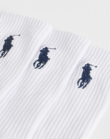 Polo Ralph Lauren 3 Pack Big Pony Crew Sport Sock - White