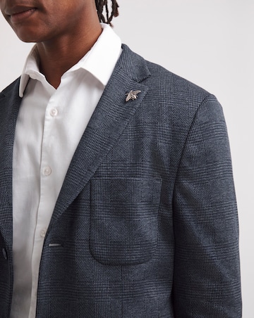Check Knitted Suit Jacket Regular