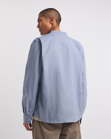 Long Sleeve Grandad Oxford Shirt