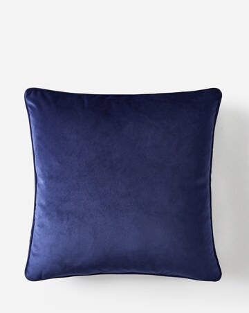 Embroidered Peacock Velvet Cushion