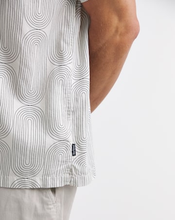 Barbour Newmill Short Sleeve Printed Summer Fit Shirt - White