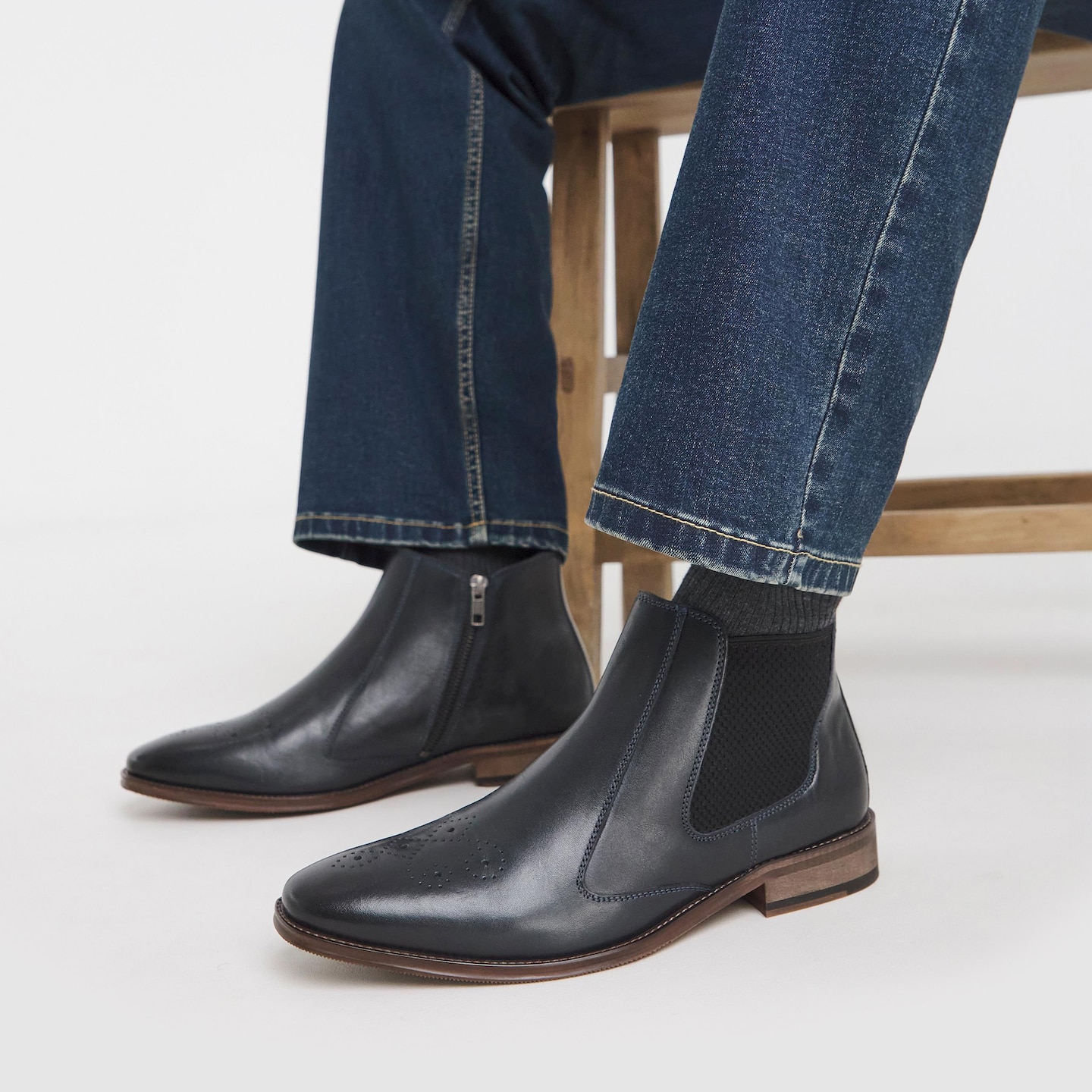 Joe Browns Leather Chelsea Wide Fit Boot pictured