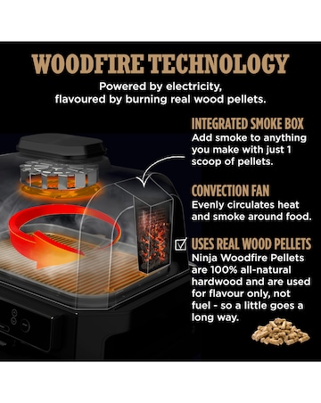 Ninja Woodfire OG850UK Pro XL Electric BBQ Grill and Smoker