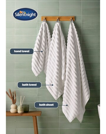 Silentnight Ribbed Cotton Towels Packs of 2