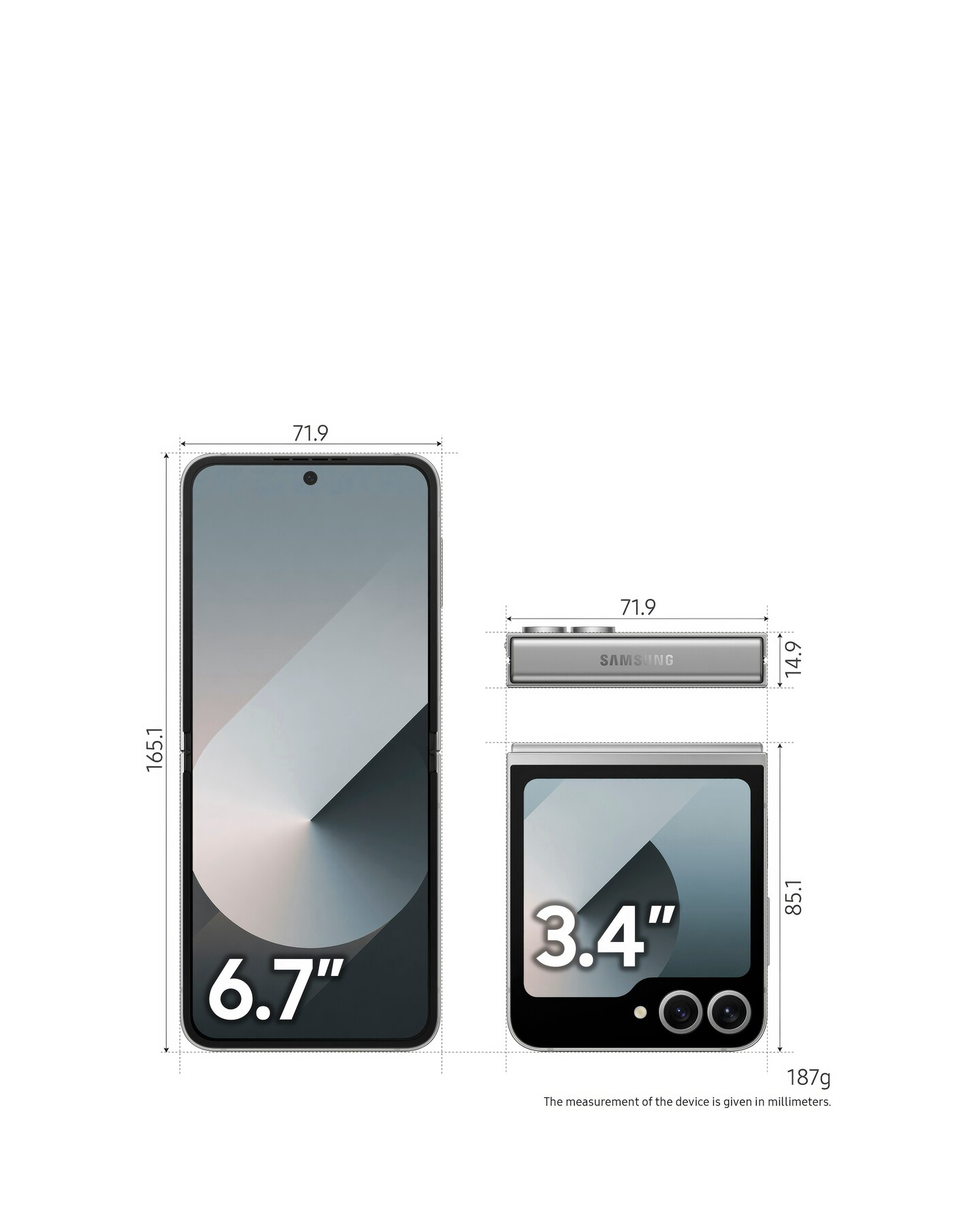 Samsung Galaxy Z Flip6 256GB 5G - Silver Shadow - Galaxy AI Samsung Galaxy Z Flip6 256GB 5G - Silver Shadow - Galaxy AI