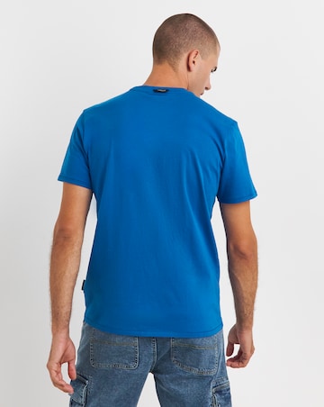 Napapijri Turin Flag Logo T-Shirt - Blue
